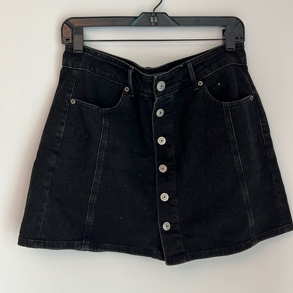 AMERICAN EAGLE black denim skirt - Picture 1 of 5